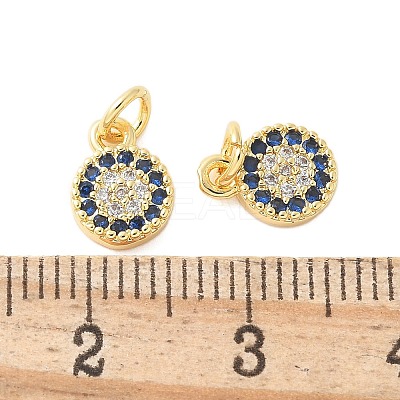 Brass Micro Pave Cubic Zirconia Charms KK-U056-39G-1