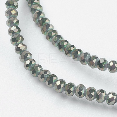Electroplate Glass Beads Strands GLAA-F078-FR02-1
