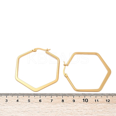 201 Stainless Steel Angular Hoop Earrings LS-EJEW-F205-13G-A-1