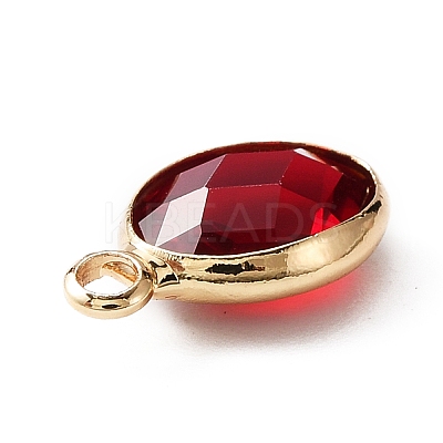 Faceted Glass Pendants LS-KK-WH0046-59G-01-1