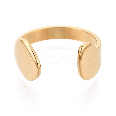 Ion Plating(IP) 304 Stainless Steel Cuff Open Rings for Women RJEW-N052-18G-1