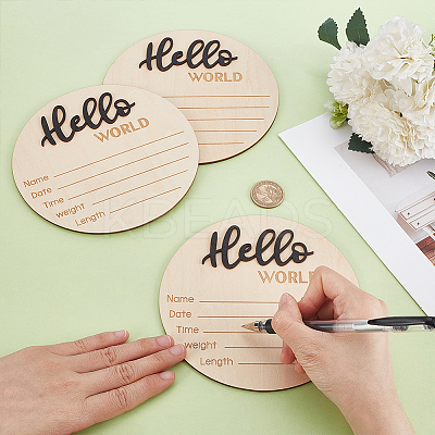 Wooden Baby Photo Props WOOD-WH0002-56B-1