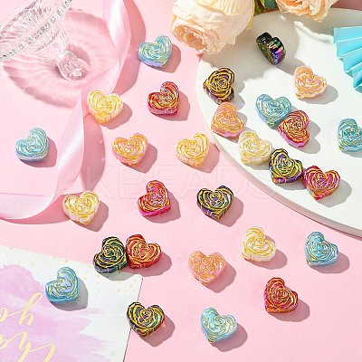 50Pcs Plating Opaque Acrylic Beads MACR-CJ0001-89-1
