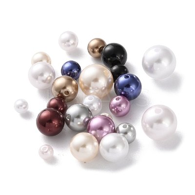 Plastic Imitation Pearl Beads FIND-M059-01C-M-1