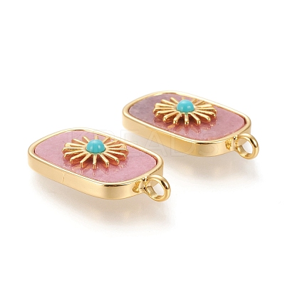 Natural & Synthetic Gemstone/Shell Pendants KK-P184-01-1