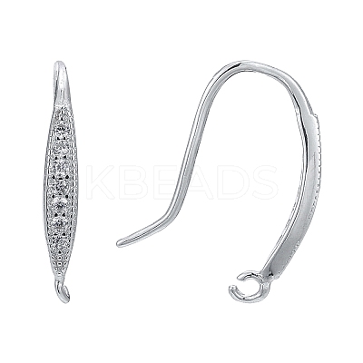 Anti-Tarnish Rhodium Plated 925 Sterling Silver Earring Hooks LS-STER-K168-096P-1