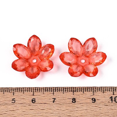 Transparent Acrylic Bead Caps OACR-H118-03G-1
