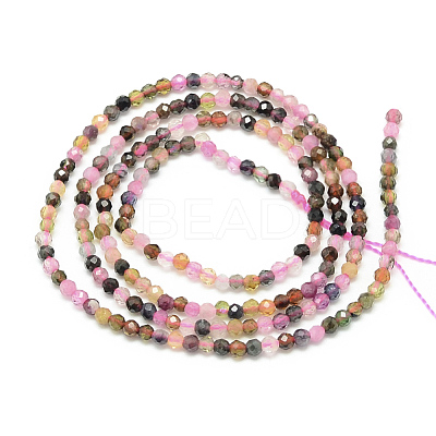 Natural Multicolor Tourmaline Beads Strands G-S152-02-2mm-1