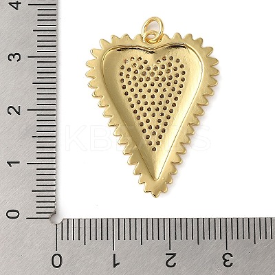 Rack Plating Brass Micro Pave Cubic Zirconia Pendants KK-P279-05B-G-1
