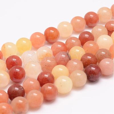 Natural Topaz Jade Bead Strands G-K153-B43-6mm-1