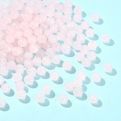 2 Strands Baking Paint Imitation Jade Glass Round Bead Strands DGLA-FS0001-20A-1