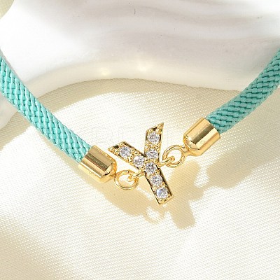 Adjustable Nylon Cord Bracelets X-BJEW-C096-01G-25-1