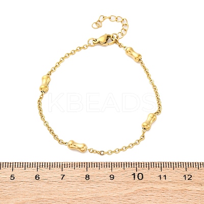 304 Stainless Steel Rolo Chain Bracelets for Women BJEW-C094-08G-1