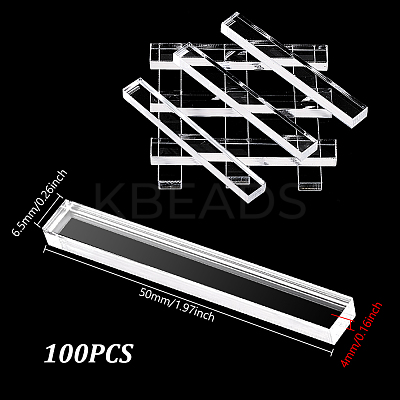 100Pcs Transparent Acrylic Sheets FIND-GA0007-20C-1