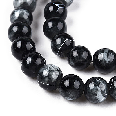 Drawbench Glass Round Beads GLAD-WH0001-01-03-1