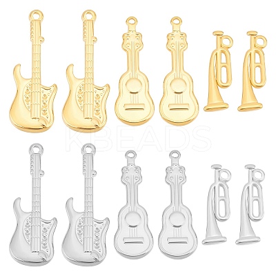 12Pcs 6 Style 304 Stainless Steel Pendants & Cabochons for Enamel STAS-UN0036-84-1