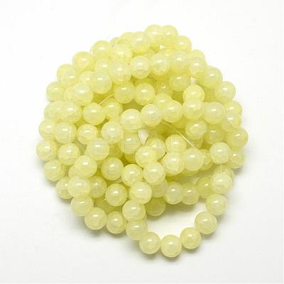 Baking Paint Crackle Glass Bead Strands DGLA-Q023-8mm-YS3-1