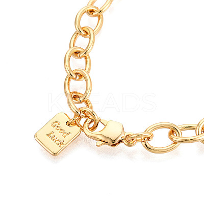 Brass Cable Chain Bracelets for Women BJEW-N032-07B-G-1