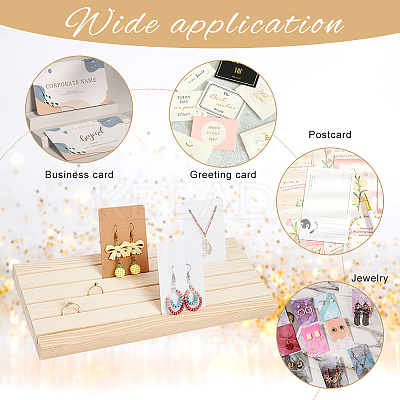 5-Slot Wood Slant Back Earring Display Stands EDIS-WH0021-36C-1