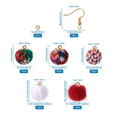 DIY Christmas Style Earring Making Kits DIY-TA0008-88-1