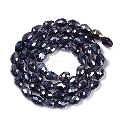 Transparent Electroplate Glass Beads Strands LS-EGLA-N013-T6mm-B06-1