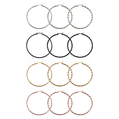Stainless Steel Hoop Earrings STAS-TA0001-17-1