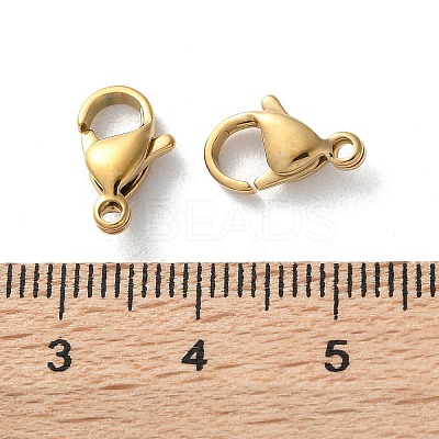 304 Stainless Steel Lobster Claw Clasps X-STAS-V007-01C-G-1