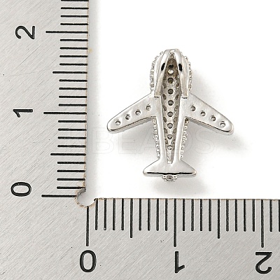 Rack Plating Brass Micro Pave Clear Cubic Zirconia Pendants KK-B093-27P-1