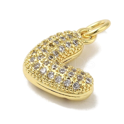 Rack Plating Brass Micro Pave Cubic Zirconia Pendants KK-P272-11G-1