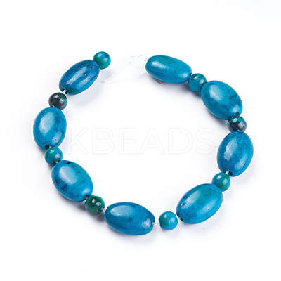 Natural Chrysocolla Beads Strands X-G-F647-07-1