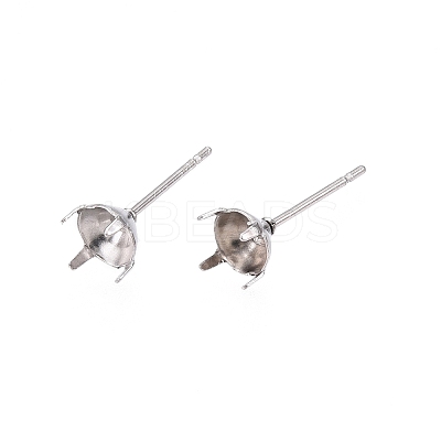 Non-Tarnish 316 Surgical Stainless Steel Stud Earring Setting X-STAS-S117-023B-1