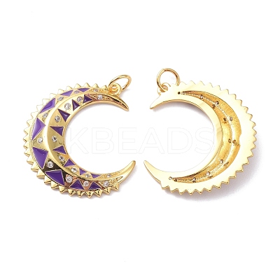Brass Micro Pave Cubic Zirconia Pendant ZIRC-P089-17G-1
