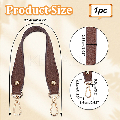 Litchi Texture PU Leather Wide Bag Handles FIND-WH0005-28B-1
