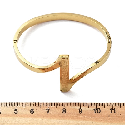 Ion Plating(IP) 304 Stainless Steel Hinged Bangles for Women BJEW-A011-20G-1