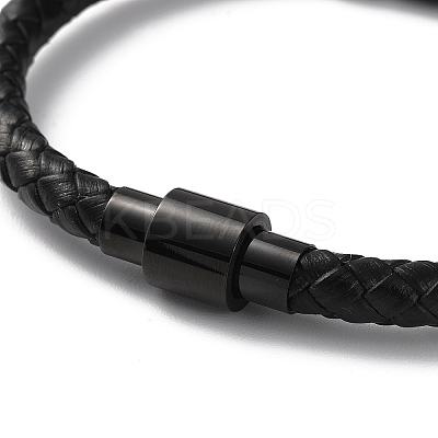 Leather Braided Round Cord Bracelet BJEW-F460-06EBP-1