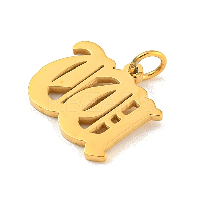 Ion Plating(IP) 304 Stainless Steel Charms STAS-I010-01G-W-1