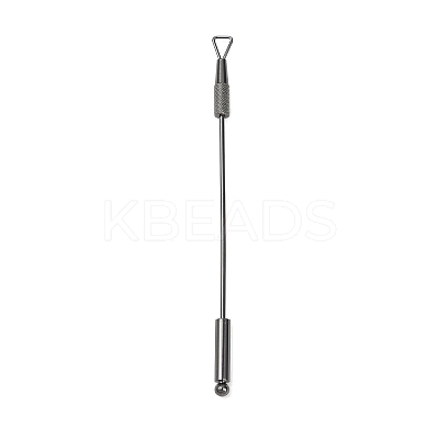 201 Stainless Steel Beadable Double Head Cuticle Pusher Nail Tools STAS-R161-01B-1