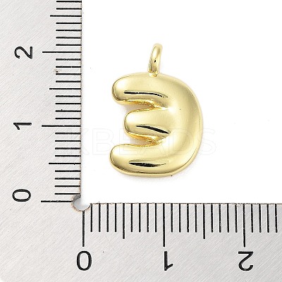 Rack Plating Brass Balloon Letter Pendants KK-C050-01G-E-1