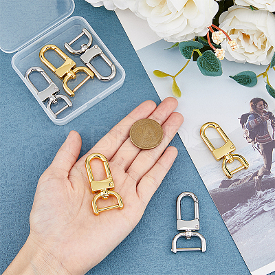6Pcs 6 Styles Zinc Alloy Swivel Clasps FIND-HY0003-15-1