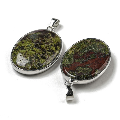 Natural Dragon Blood Jasper Pendants G-H304-06P-1