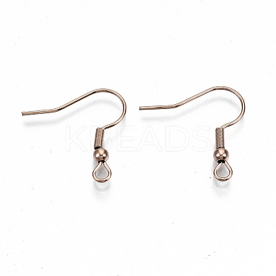 304 Stainless Steel Earring Hooks X-STAS-S111-001RG-NR-1