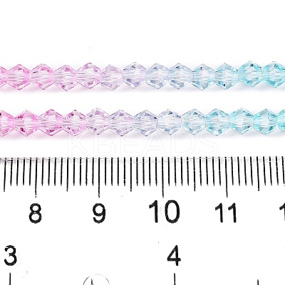 Gradient Color Baking Paint Glass Bead Strands X1-DGLA-A039-T6mm-A05-1