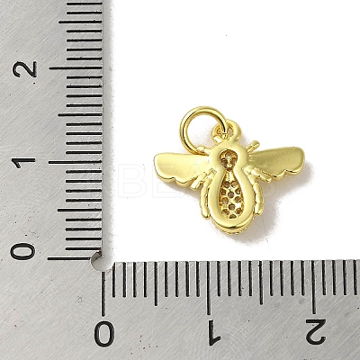 Real 18K Gold Plated Brass Pave Cubic Zirconia Pendants KK-M283-04C-01-1