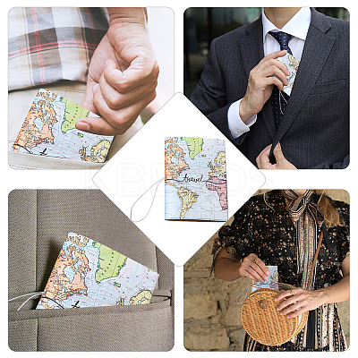 1Pcs Imitation Leather Passport Holder Cover Case AJEW-CN0001-12A-1