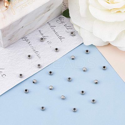 304 Stainless Steel Textured Spacer Beads STAS-UN0005-54-1