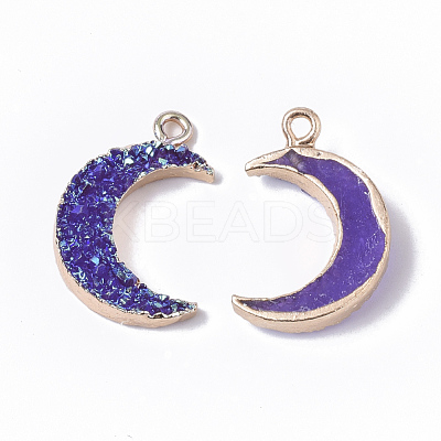 Druzy Resin Pendants RESI-S383-009-A01-1