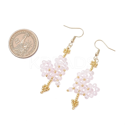 Glass Dangle Earrings EJEW-MZ00688-01-1