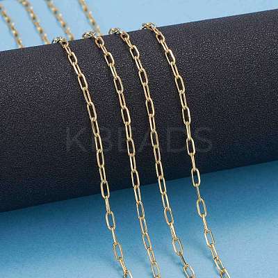 Soldered Brass Paperclip Chains CHC-G005-03G-1