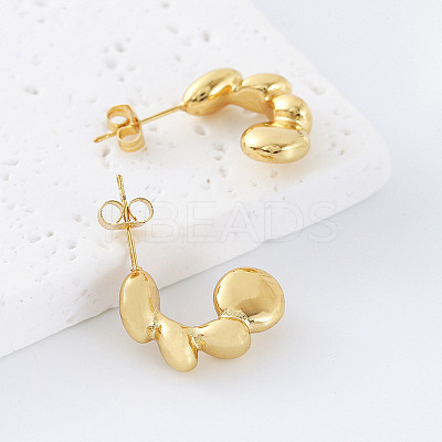 304 Stainless Steel C-Shaped Earrings for Women ZI4209-1