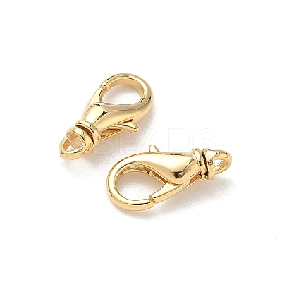 Brass Lobster Claw Clasps KK-F845-13G-01-1